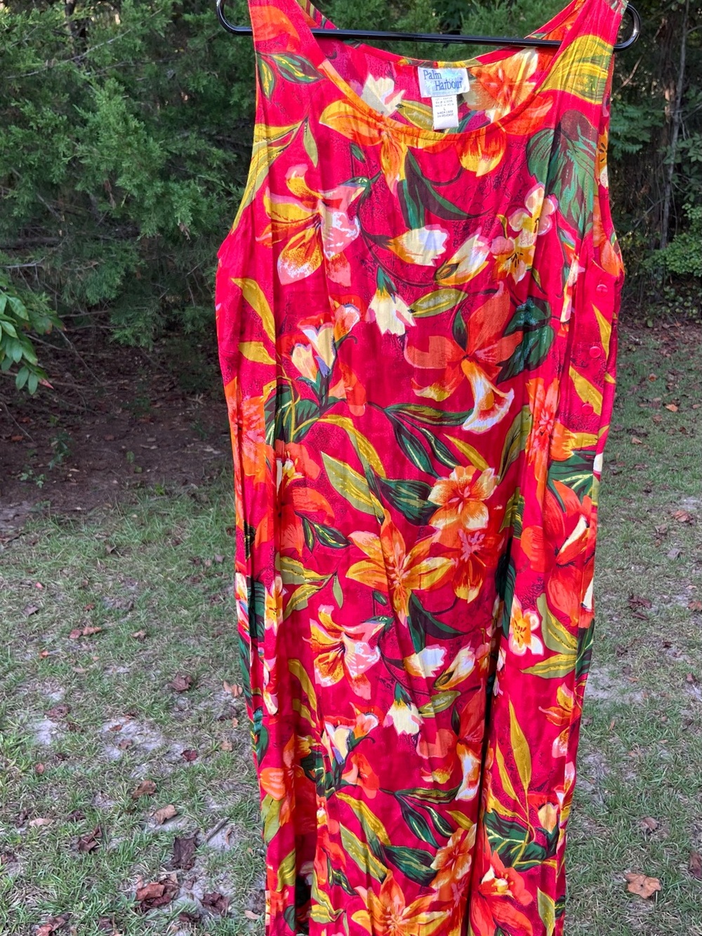Red Floral Maxi Dress by Palm Harbor